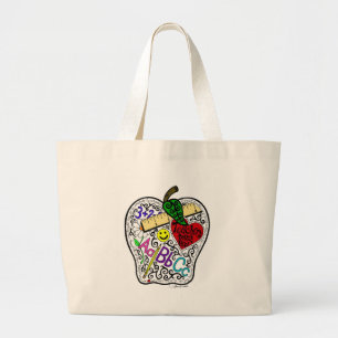 Apple for the teacher large tote bag