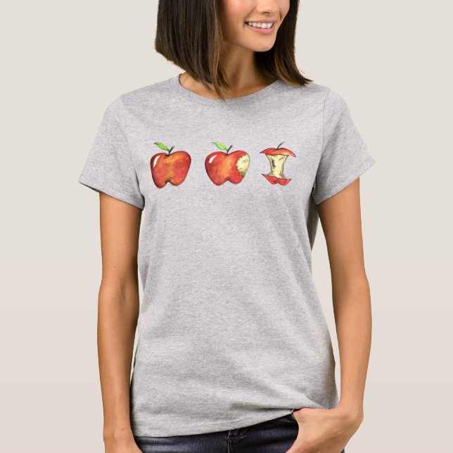 Apple for the Teacher Red Apples Teaching Gift Tee (Front)