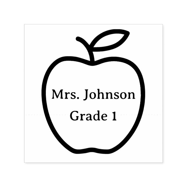 Apple from Teacher Self-inking Stamp (Design)