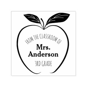 Apple From The Classroom of Personalised Self-inking Stamp