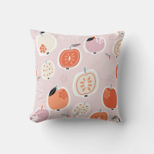 Apple fruit, abstract, summer pattern cushion