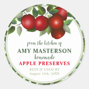Apple Fruit Canning   Jam Jar Label