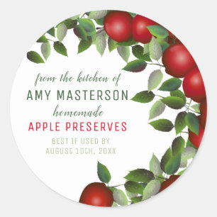 Apple Fruit Canning Jam Jar Label