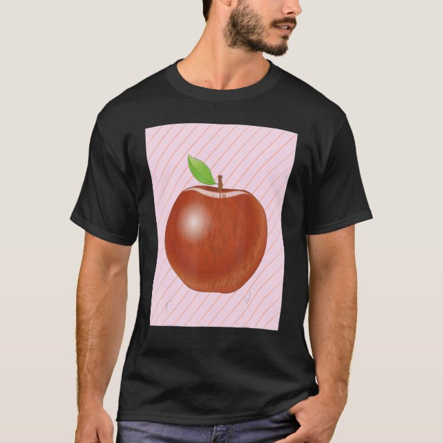 Apple Fruit Food Vegan Vitamins Fruit Apple T-Shirt (Front)