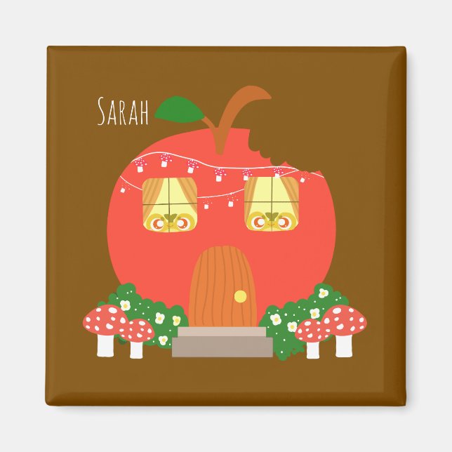 Apple Fruit Frog House Magnet (Front)