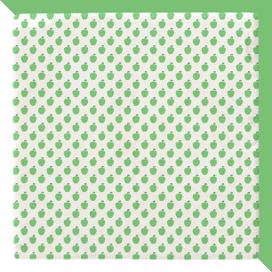 Apple Fruit Green Pattern Stone Coaster