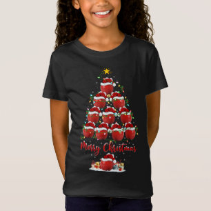 Apple Fruit Lover Xmas Matching Santa Apple Christ T-Shirt