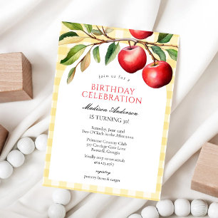 Apple Fruits Birthday Invitation