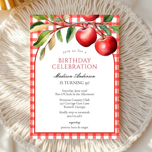 Apple Fruits Birthday Invitation (Creator Uploaded)