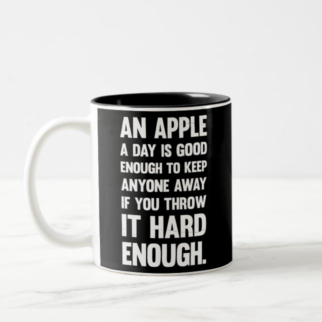 Apple Funny Quote. | sarcastic joke | sarcastic ph Two-Tone Coffee Mug (Left)