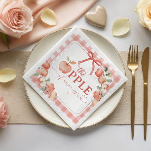Apple Gingham Baby Shower Cocktail Napkins