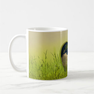 Apple Gold World Green Grass Blue Sea Sky Coffee Mug