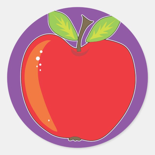 Apple Graphic Classic Round Sticker (Front)
