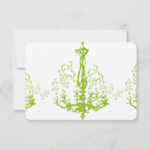 Apple Green Antique Chandelier Wedding Response
