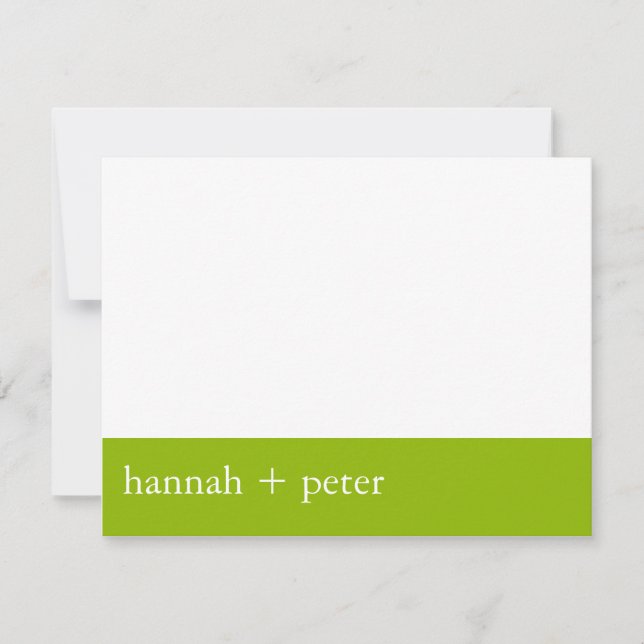 Apple Green Banner :: RSVP Card (Front)