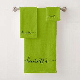 Apple Green Bath Towels Elegant Stylish