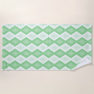 Apple green diamond pattern beach towel