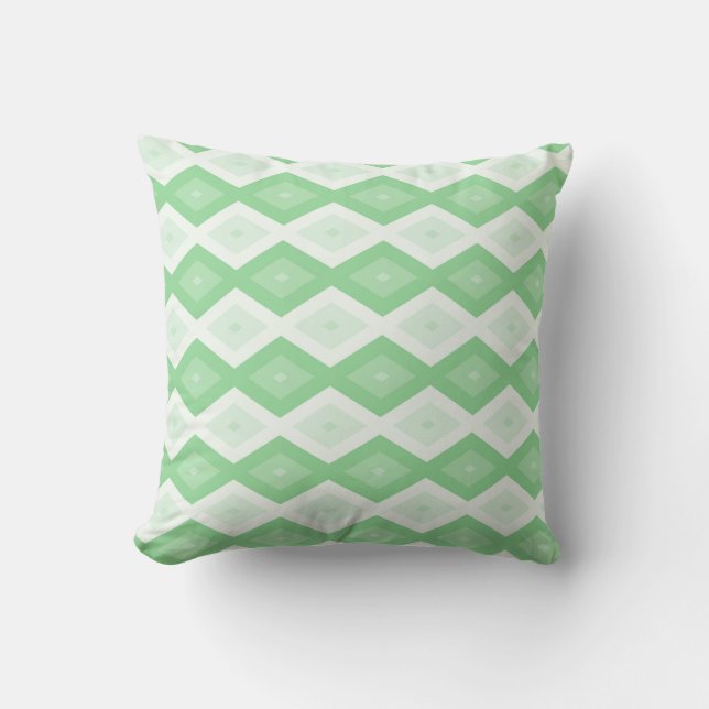 Apple green diamond pattern cushion (Front)