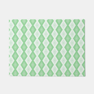 Apple green diamond pattern doormat