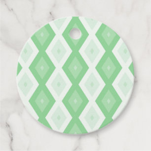 Apple green diamond pattern favour tags