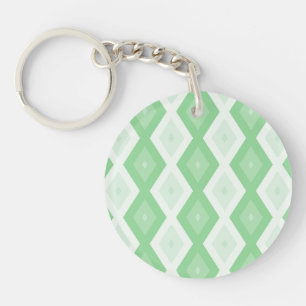 Apple green diamond pattern key ring