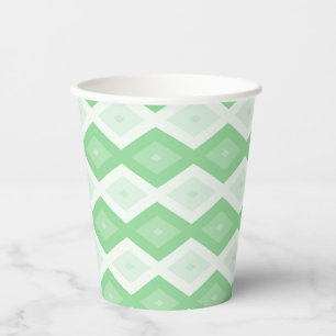 Apple green diamond pattern paper cups