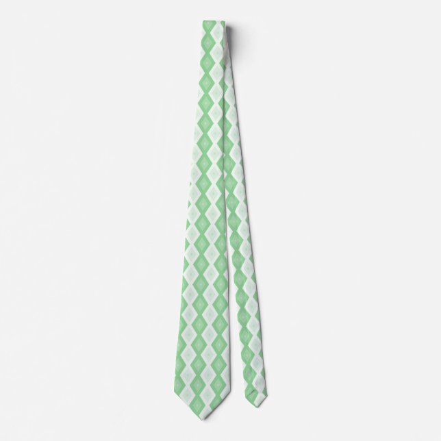 Apple green diamond pattern tie (Front)