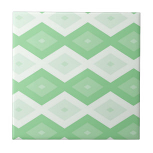 Apple green diamond pattern tile