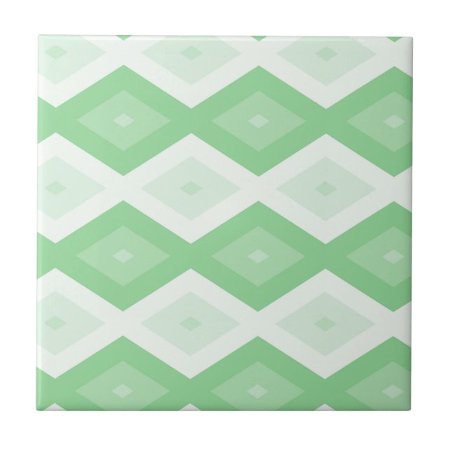 Apple green diamond pattern tile (Front)