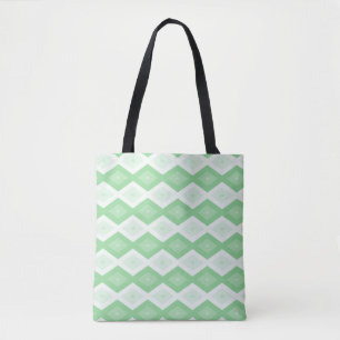 Apple green diamond pattern tote bag