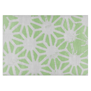 Apple green geometric pattern cutting board