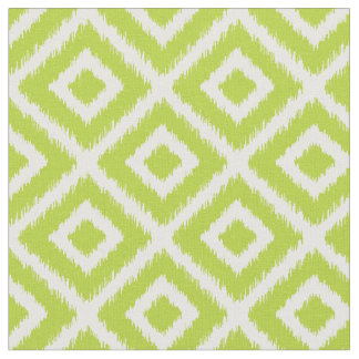 Apple Green Ikat Diamonds Fabric