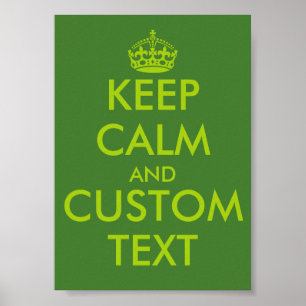 Apple green KeepCalm posters Personalised text