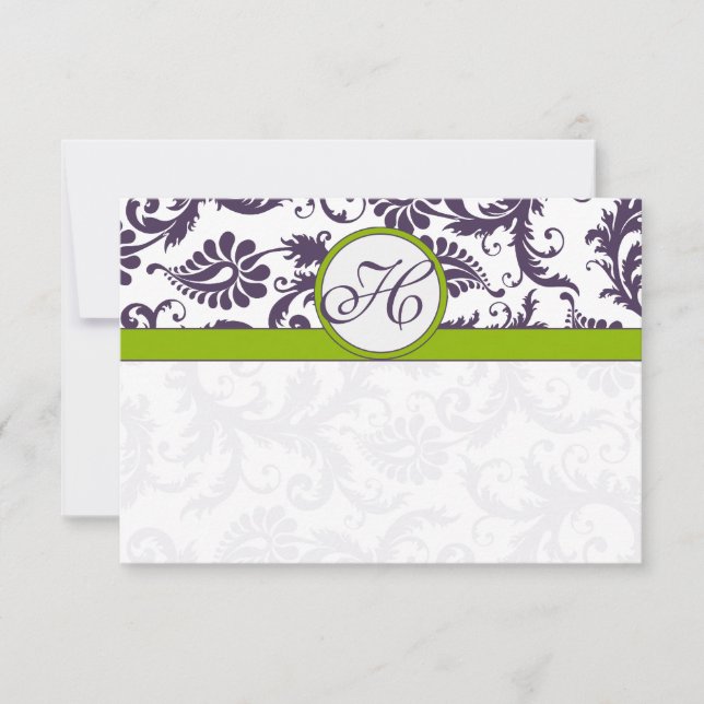 Apple Green Lapis Purple Response Card (Front)