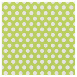 Apple Green Polka Dots Fabric