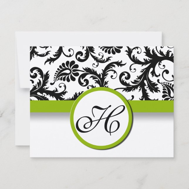 Apple Green Response Card- Text on Matte Side (Front)