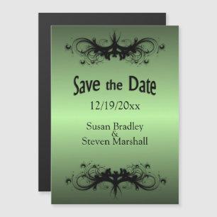 Apple Green Save the Date Magnetic Invitation