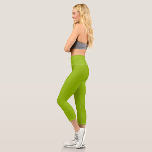 Apple green (solid colour)  capri leggings
