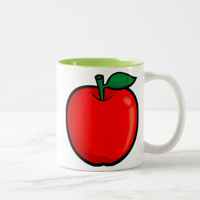 Apple; Green Two-Tone Coffee Mug (Right)