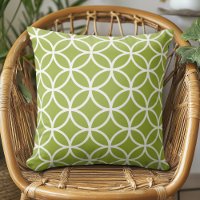 Apple Green & White Modern Geometric Pattern