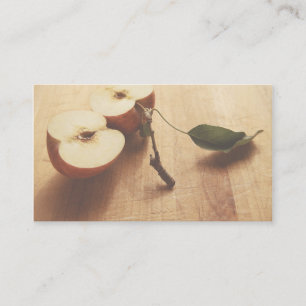 apple halves business card