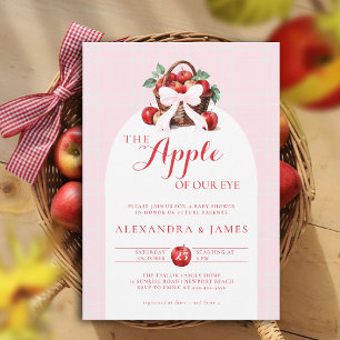 Apple Harvest Bow Boho Arch Coed Fall Girl Shower Invitation