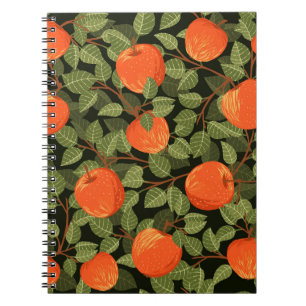 Apple Harvest: Green Leaves Vintage Notebook