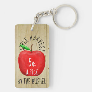 Apple Harvest Vintage Sign Key Ring