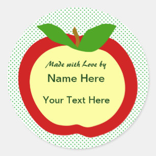 Apple Home Made Food Gift Label