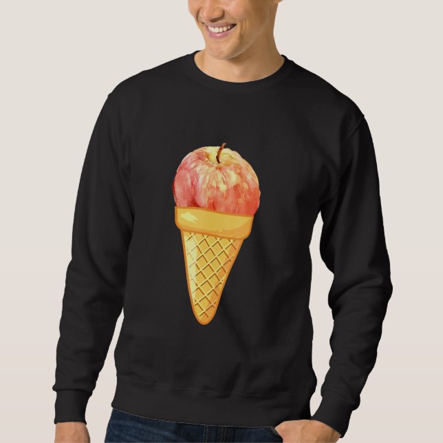 Apple Ice Cream   Fruit And Ice Cream Collection 1 Sweatshirt (Front)