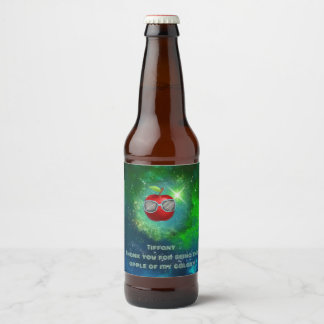 Apple in Thankful Galaxy Beer Bottle Label