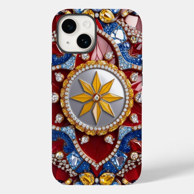 Apple iPhone 14 Case-Mate Colombian Colours Case-Mate iPhone Case (Back)