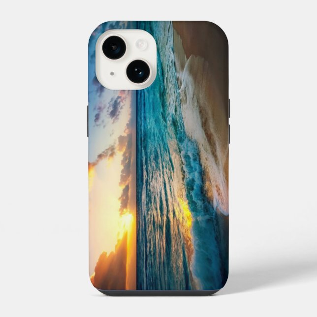 Apple iPhone 14 Case-Ocean Beach Sunset  Case (Back)