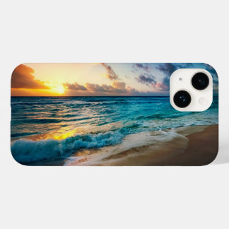 Apple iPhone 14 Case-Ocean Beach Sunset Case-Mate iPhone 14 Case